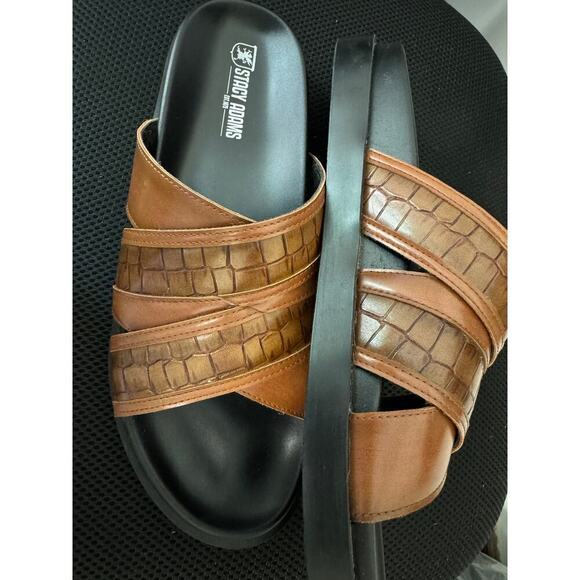 Stacy Adams 10m men’s croco embossed slides. - Picture 10 of 15